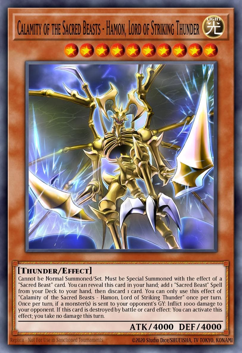 Calamity of the Sacred Beasts - Hamon, Lord of Striking Thunder — artwork 2 of 2