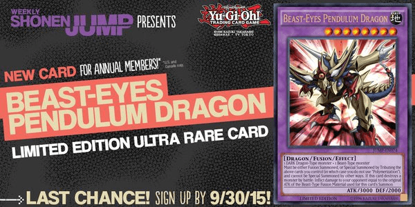 Weekly Shonen Jump October 2015 membership cover