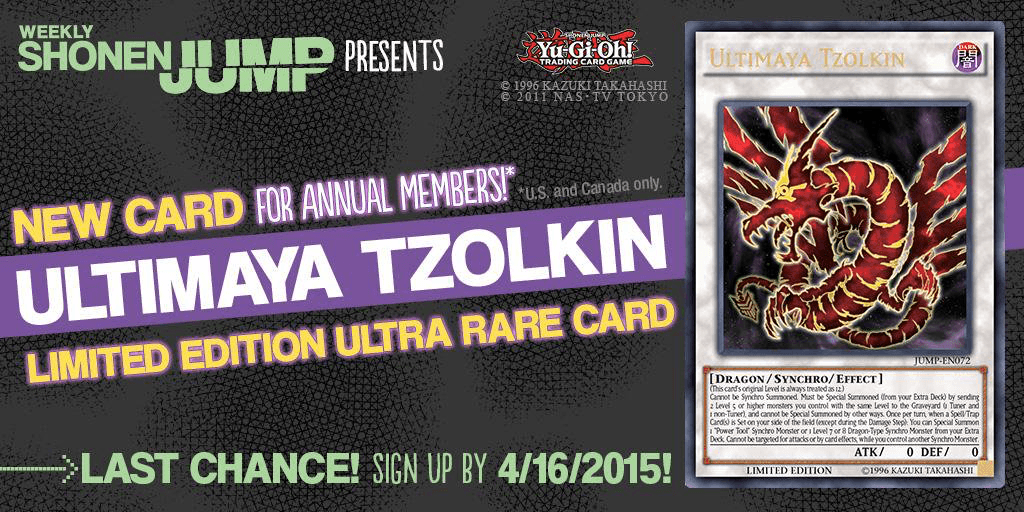 Weekly Shonen Jump April 2015 membership cover