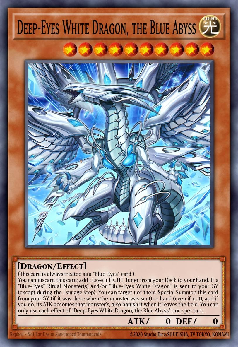 Deep-Eyes White Dragon, the Blue Abyss — artwork 2 of 3