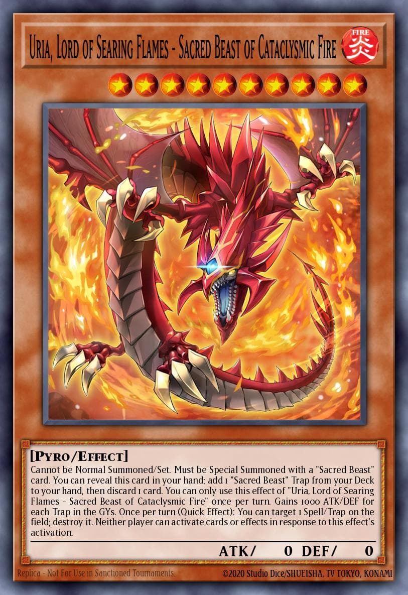 Uria, Lord of Searing Flames - Sacred Beast of Cataclysmic Fire