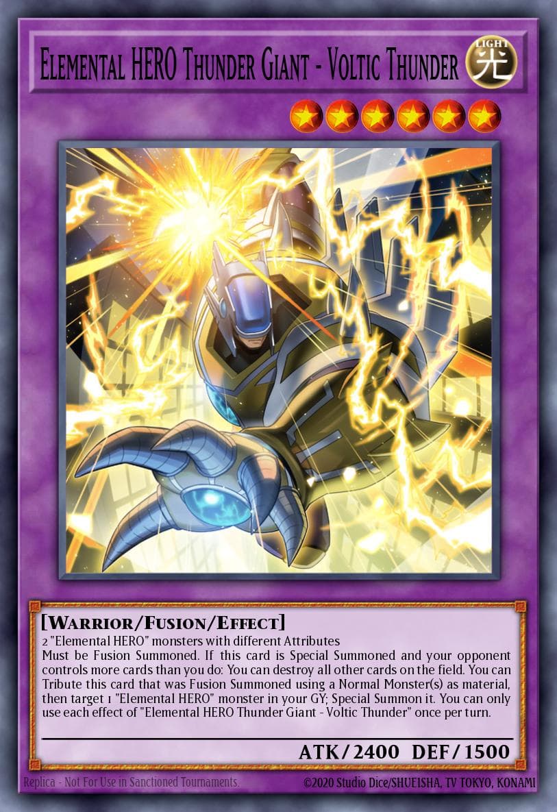 Elemental HERO Thunder Giant - Voltic Thunder — artwork 2 of 2