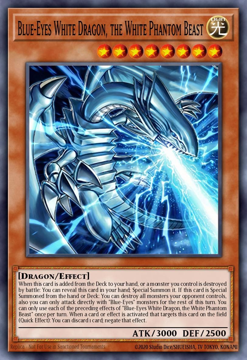 Blue-Eyes White Dragon, the White Phantom Beast — artwork 3 of 3