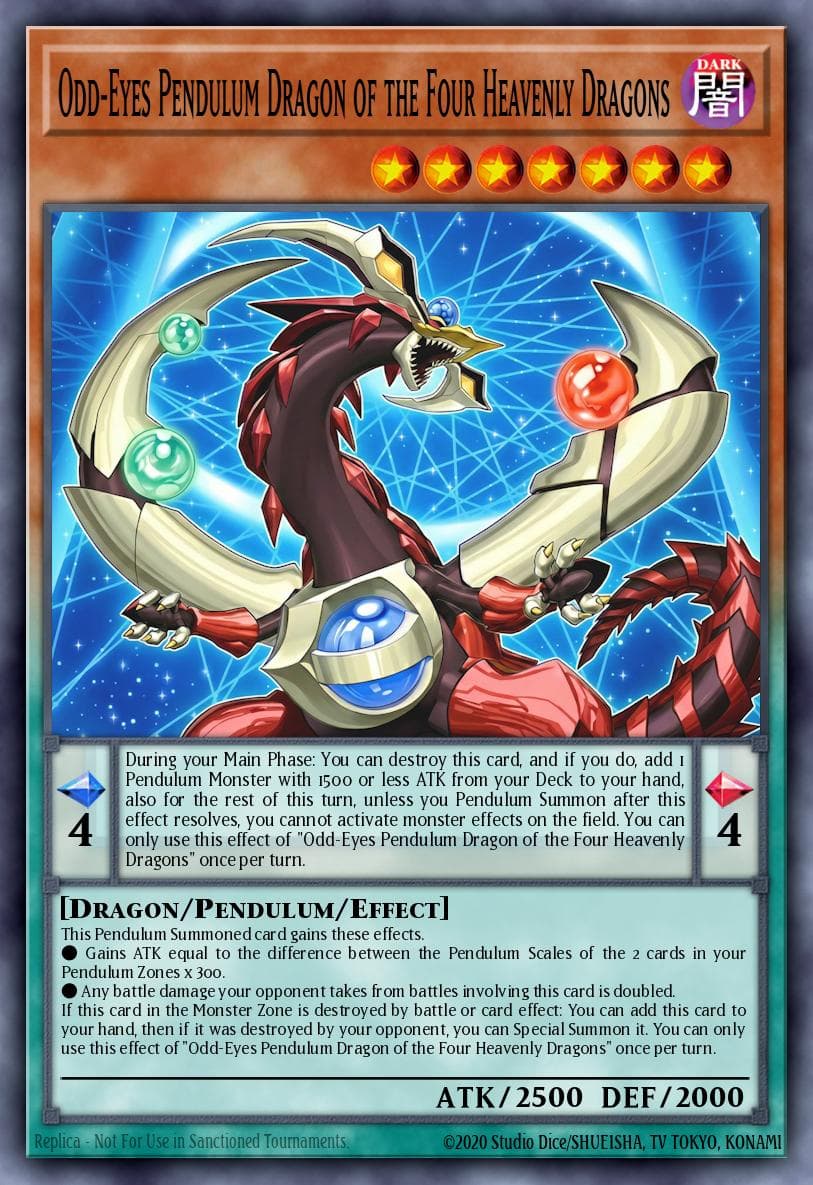 Odd-Eyes Pendulum Dragon, Four Heavenly Dragons — artwork 2 of 2
