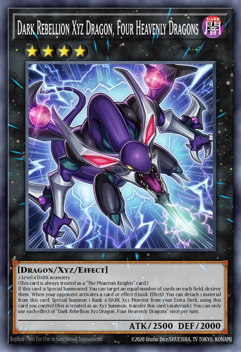 Dark Rebellion Xyz Dragon, Four Heavenly Dragons — artwork 2 of 2